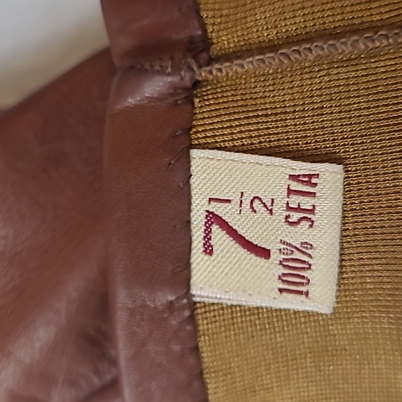 Sermoneta Leather Gloves, Italian Size 7.5 - Picture 4 of 4